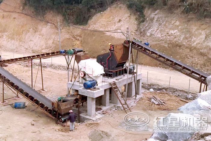 河北用户石灰石打砂生产线现场 河北用户石灰石打砂生产线现场