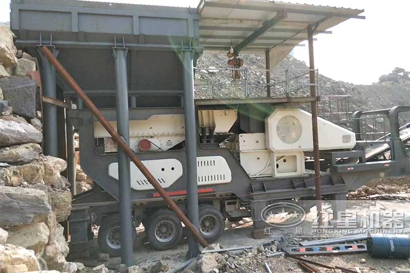 颚破轮胎移动破碎机现场 颚破轮胎移动破碎机现场