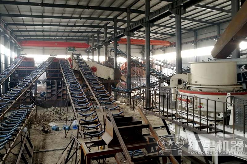 方解石制砂机现场 方解石制砂机现场