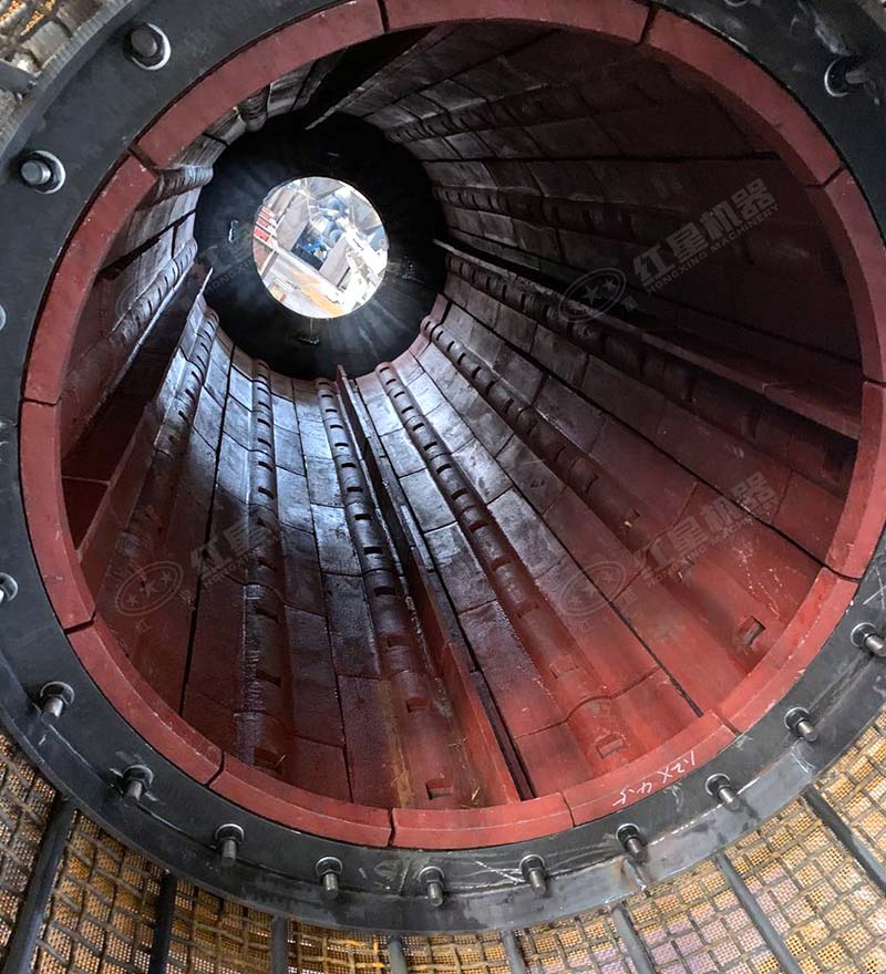 红星节能球磨机内衬实拍 红星节能球磨机内衬实拍