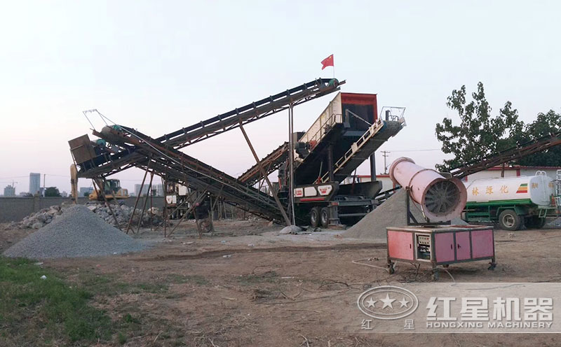 移动石头粉碎成沙子生产线 移动石头粉碎成沙子生产线