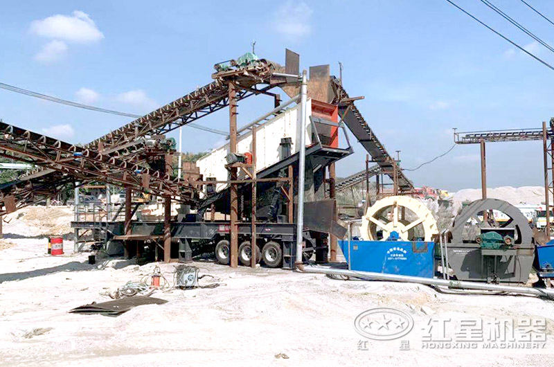 移动制砂机作业现场 移动制砂机作业现场