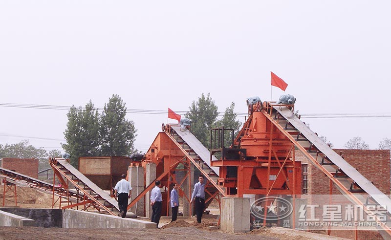HX河石制砂机械现场 HX河石制砂机械现场