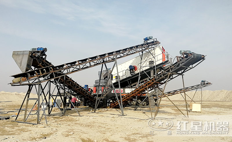 移动破碎站单机作业现场 移动破碎站单机作业现场