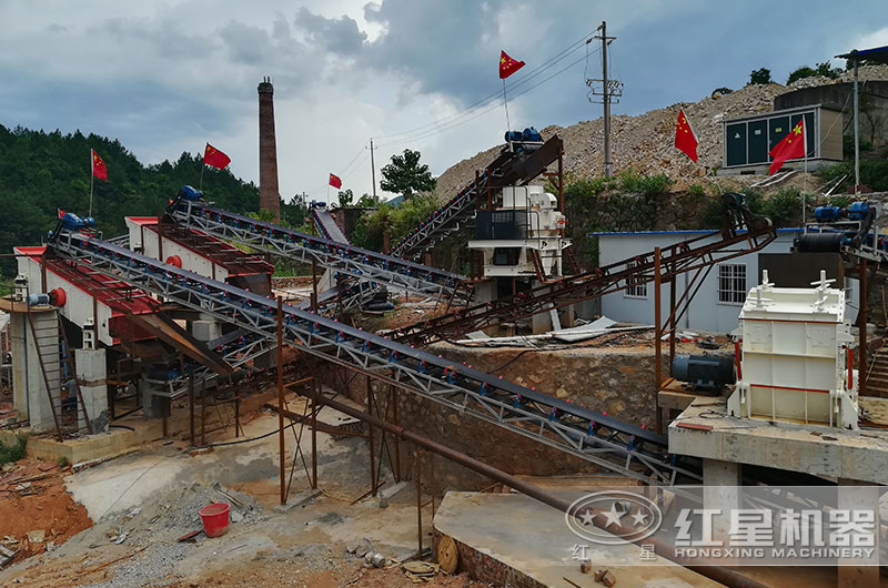 石灰石碎石加工客户现场实拍