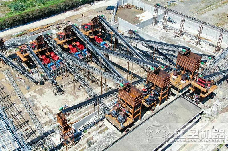 浙江舟山大型环保砂石生产线俯瞰 浙江舟山大型环保砂石生产线俯瞰