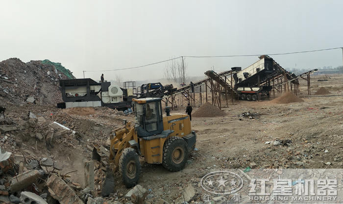 建筑垃圾粉碎处理现场 建筑垃圾粉碎处理现场