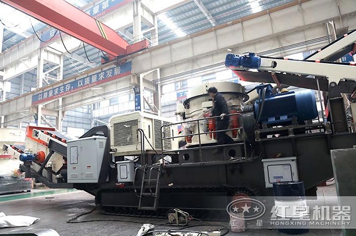 红星履带移动破碎站搭载圆锥破碎机 红星履带移动破碎站搭载圆锥破碎机