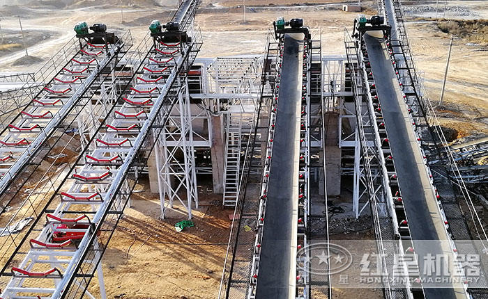 大型砂石场配置的皮带输送机 大型砂石场配置的皮带输送机