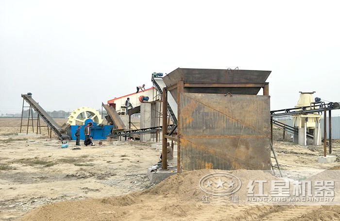 石料清洗作业现场