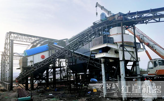 红星机器为用户配置的固定作业的沙子生产线 红星机器为用户配置的固定作业的沙子生产线